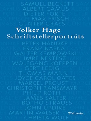 cover image of Schriftstellerporträts